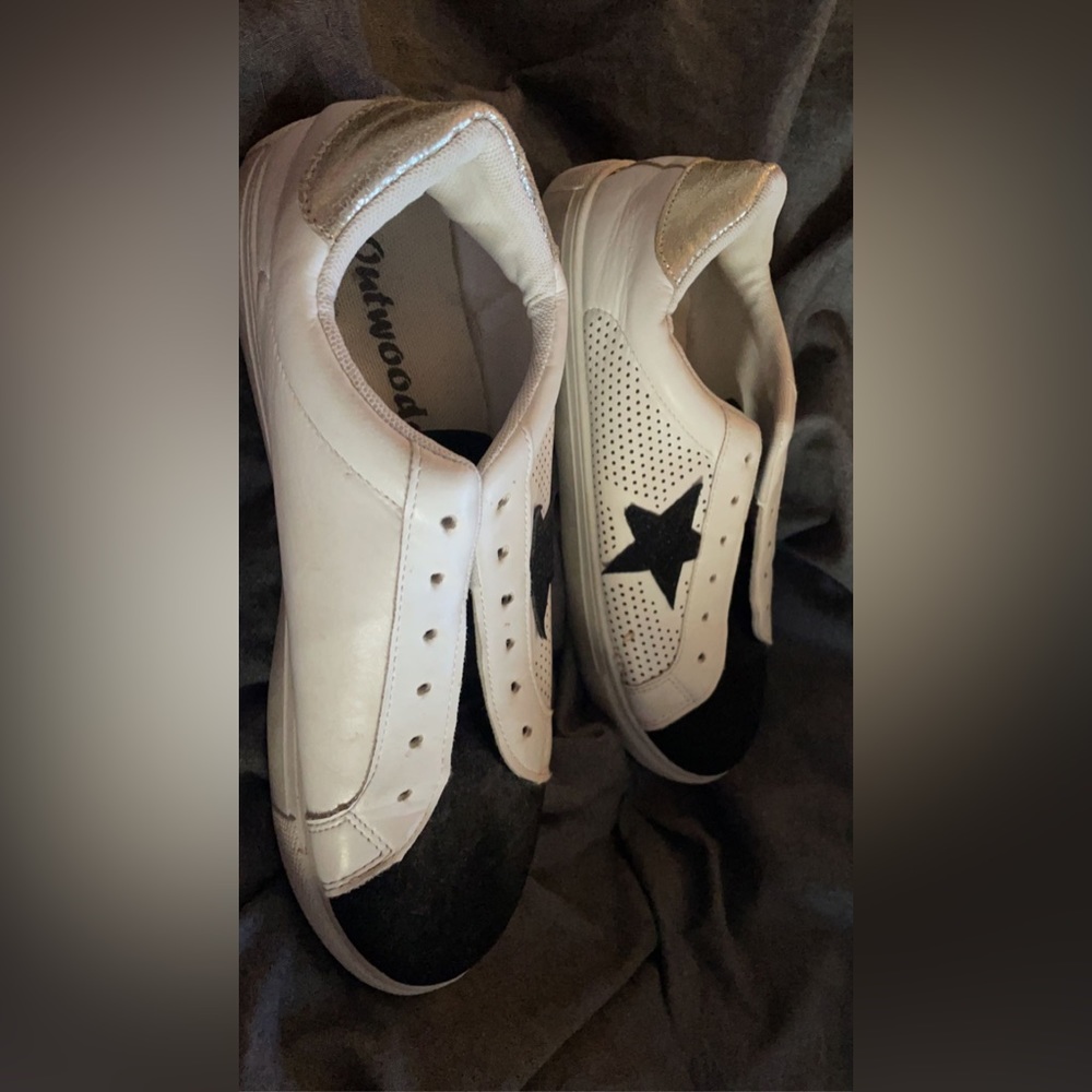 black and white shoe
